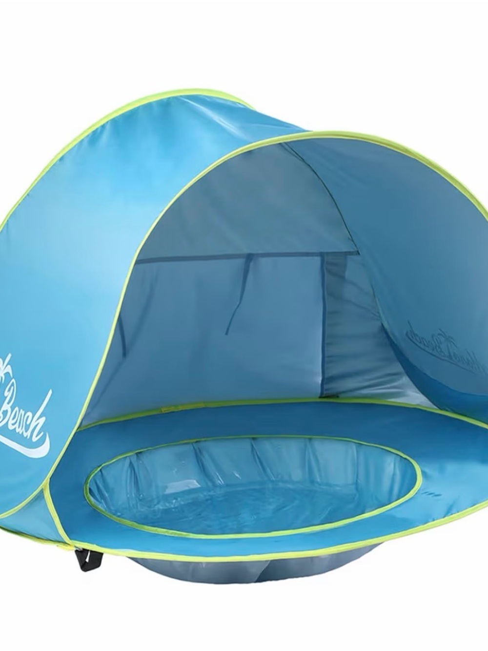 Blue Kids Pop-Up Shade Tent with Built-In Splash Pool